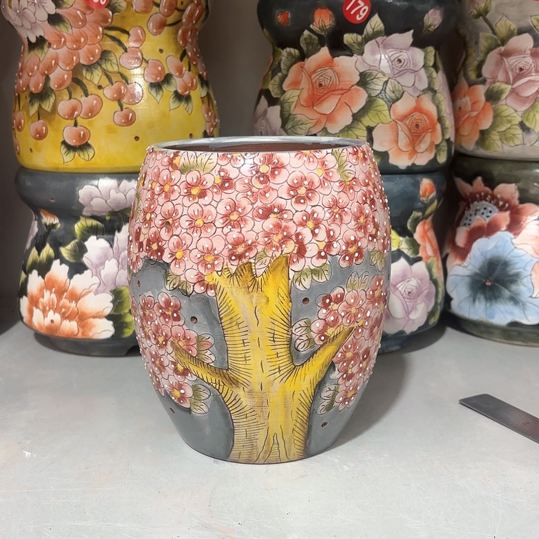 紫砂花盆手工花盆默认微瑕11.5/17