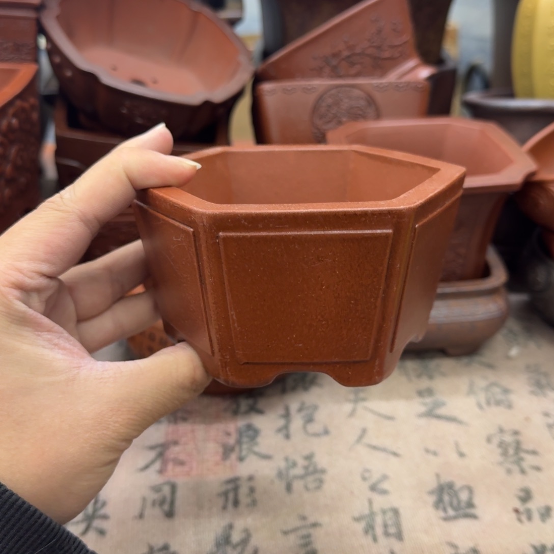 紫砂花盆宜兴紫砂正品花盆10x5.5