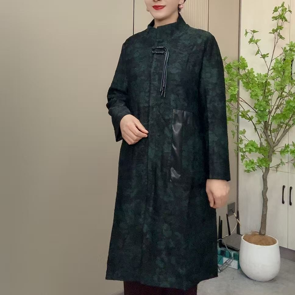 606新款立体剪花挂里衬流苏风衣外套