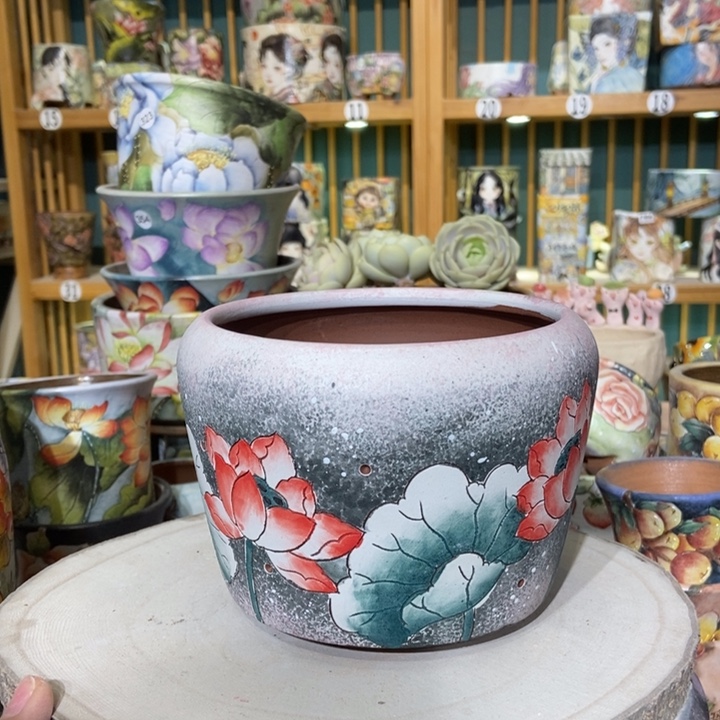 红陶景德镇艺术手绘作品