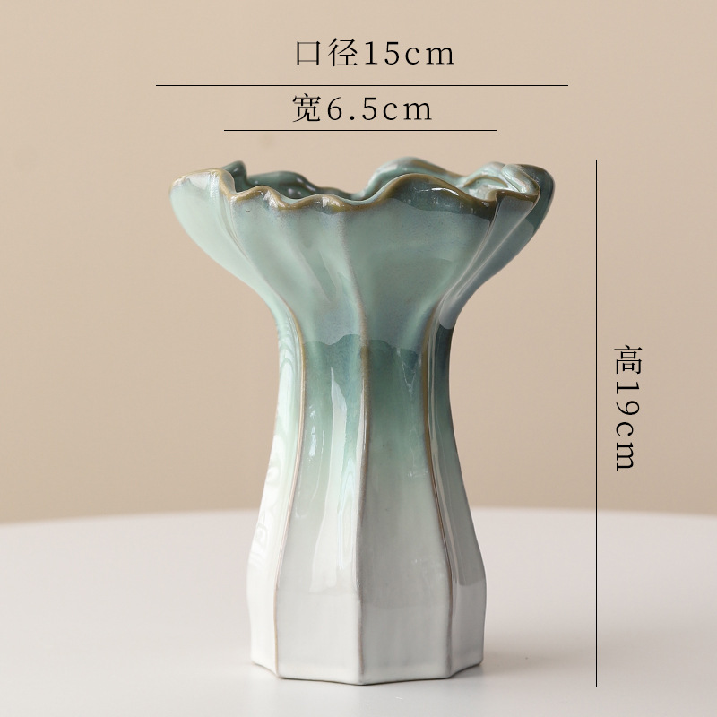 陶瓷欧式创意陶瓷花瓶摆件客厅玄关插花装饰品水培鲜花器复古陶罐