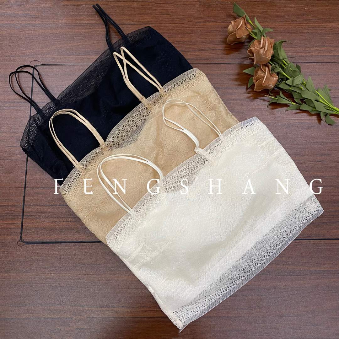 清库存~法式性感蕾丝抹胸式一字领防走光薄款固定杯女士美背抹胸