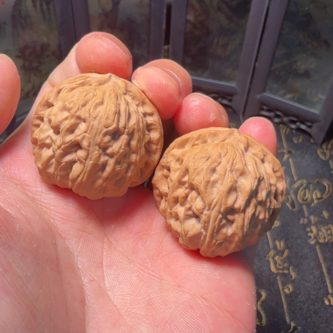 文玩核桃把件白狮子35