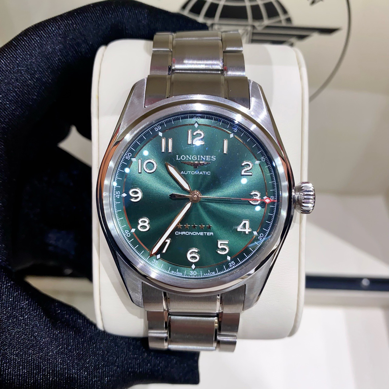 99新 Longines/浪琴 玩表汇/先行者/男士/42mm/绿盘/经典时尚