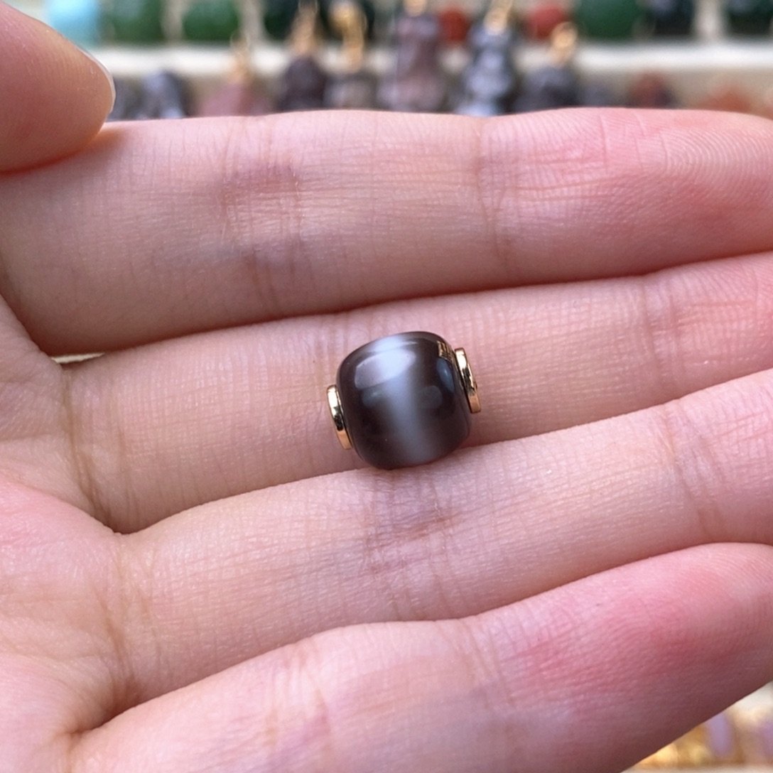 d***-18K金镶嵌颈饰玛瑙/玉髓