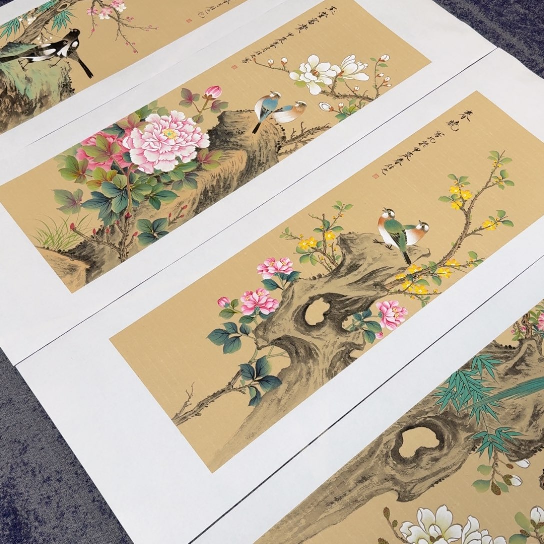 M***梦国画纯手绘山水花鸟