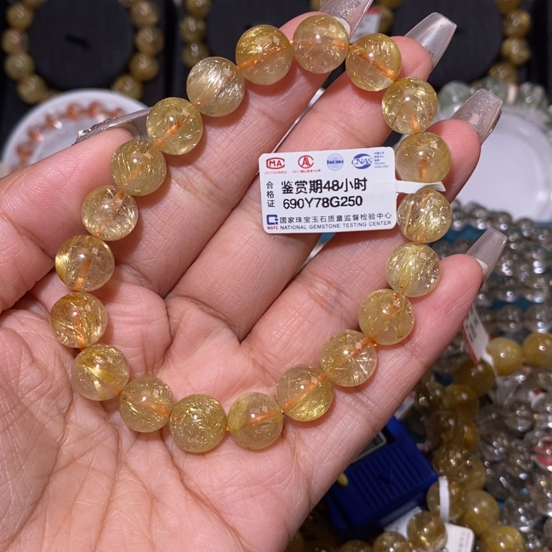 【闪购商品】发晶手串未镶嵌钛金10m