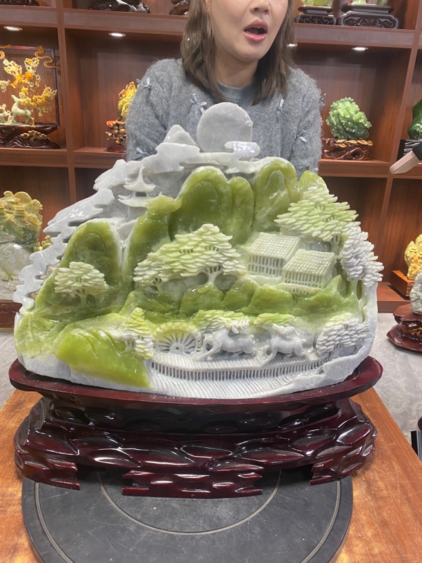摆件新中式玄关山水摆件办公室摆件