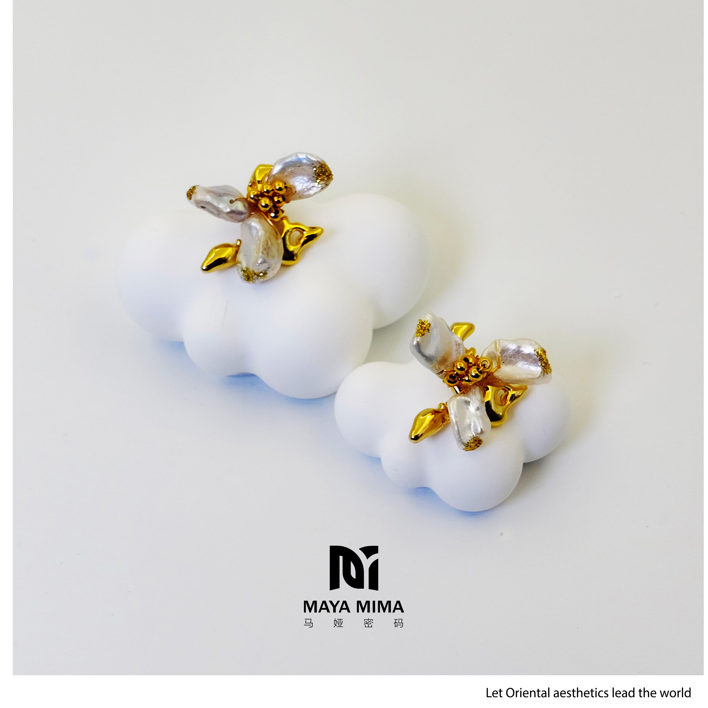 【马娅密码】蝴蝶花-巴洛克珍珠耳环