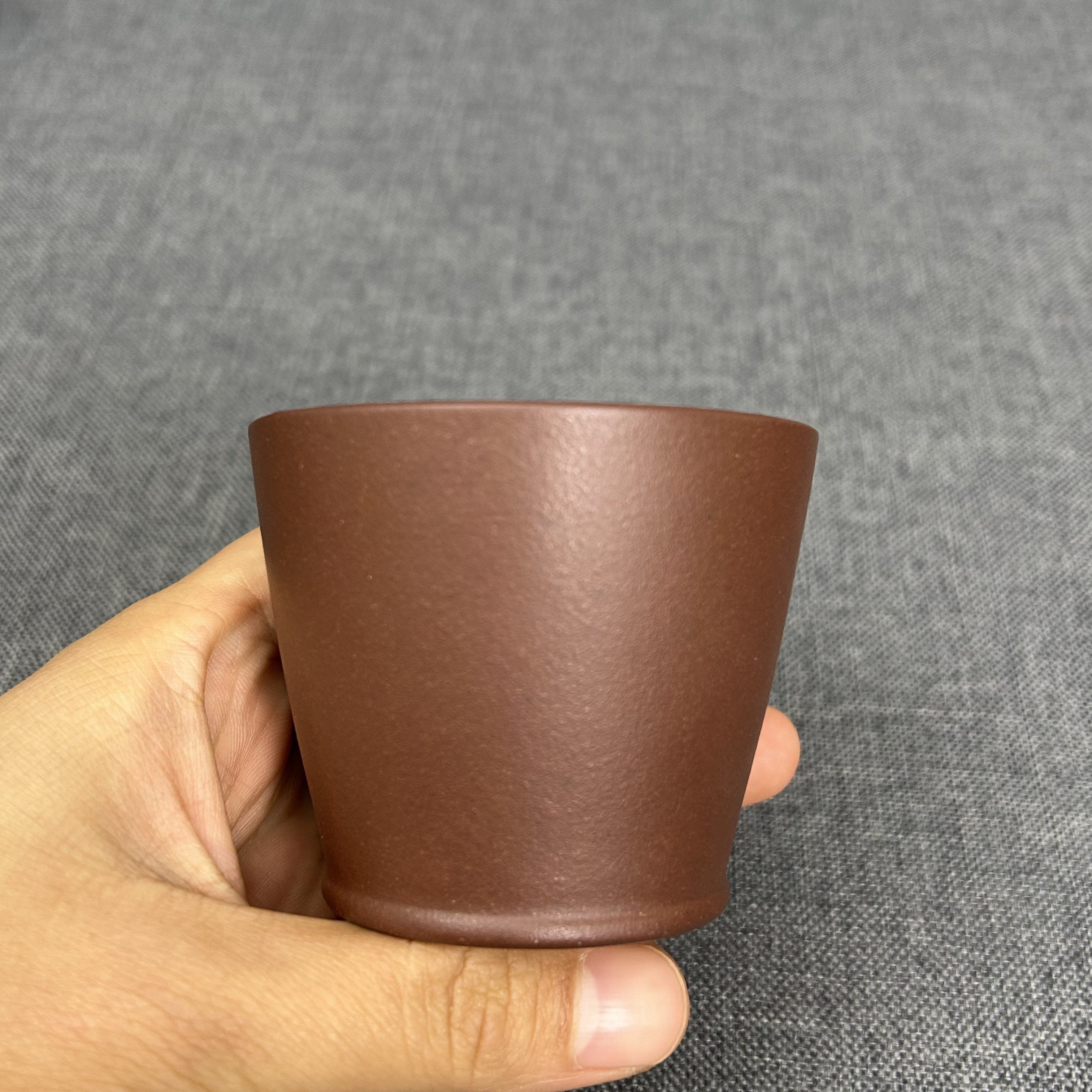 宜兴紫砂 紫泥主人杯