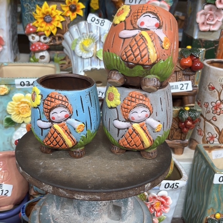 紫砂花盆粗陶材质多肉花盆