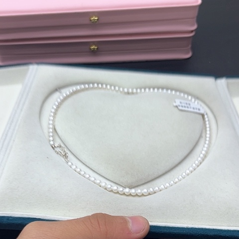 淡水珍珠珍珠项链银S925镶嵌2
