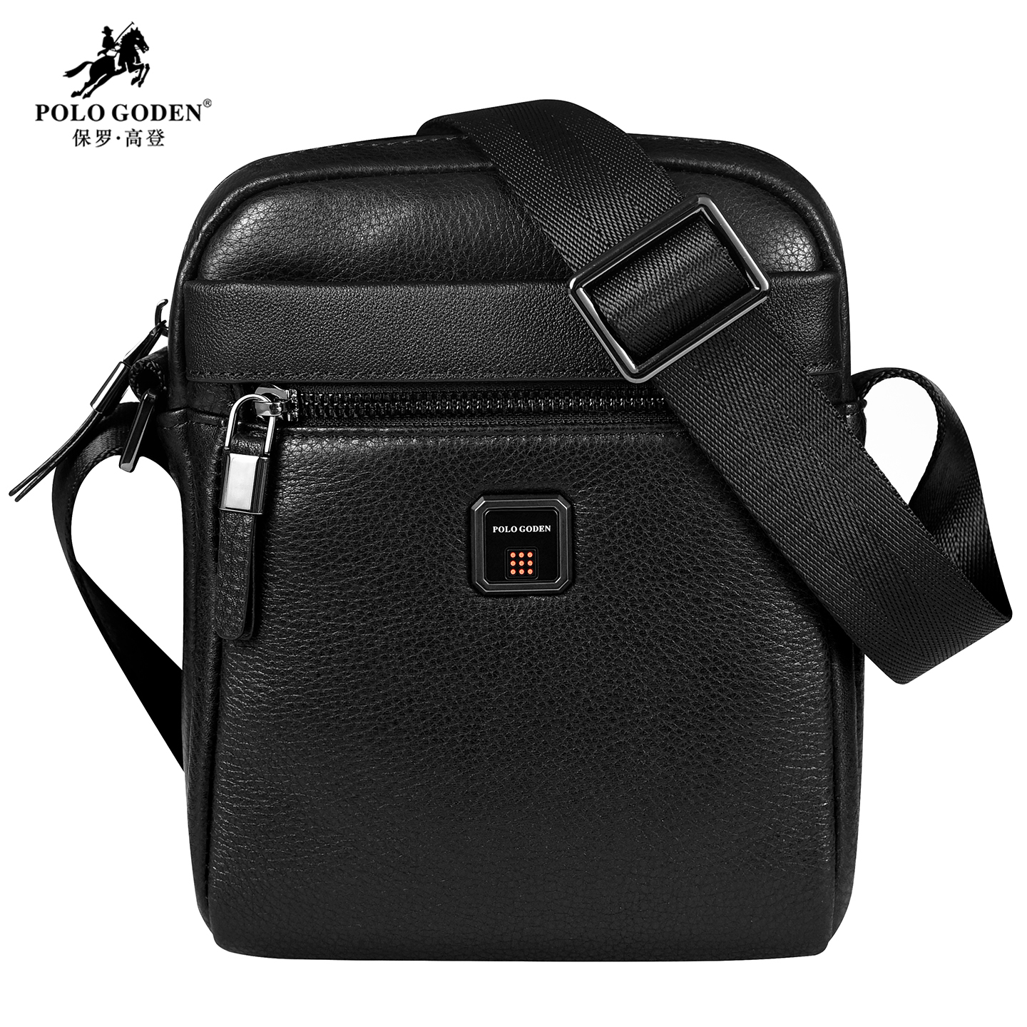 树膏头层小牛皮男士单肩斜挎包多功能真皮竖款肩包男士包包潮流