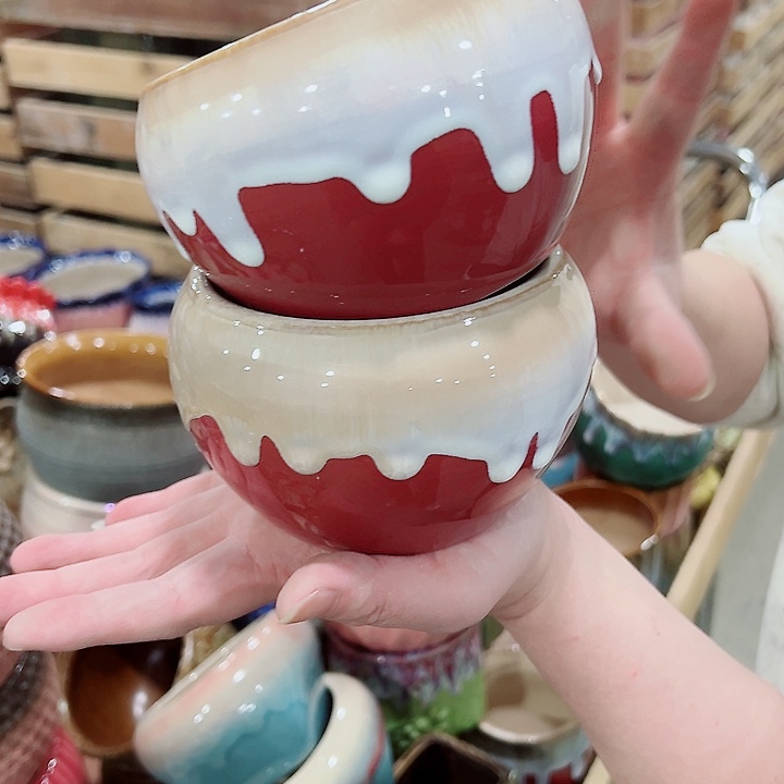 有孔，凑单福利满10元发货陶瓷多肉花盆！