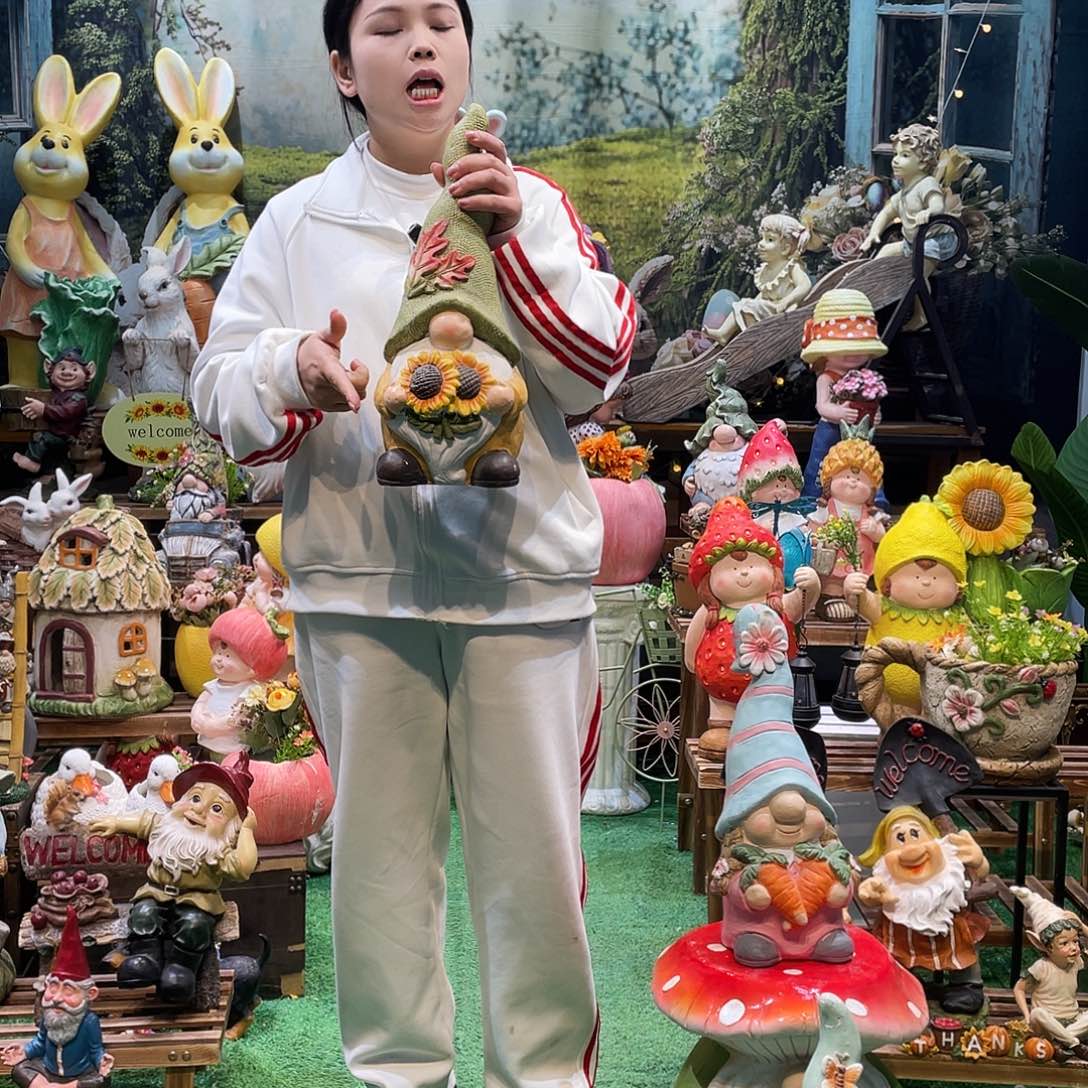 摆件微瑕花园摆件红红火火