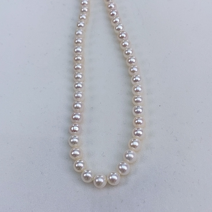 淡水珍珠银S925镶嵌颈饰6-6.5