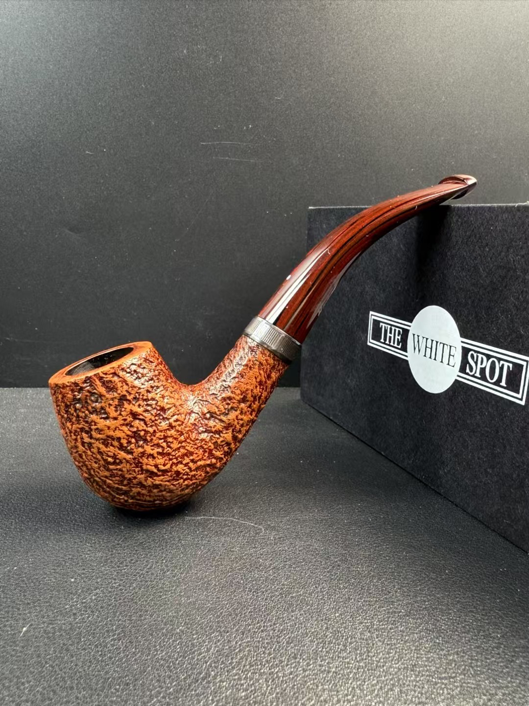 英国The White Spot乡村3102带银圈石楠木烟斗内径18.2斗深34.7