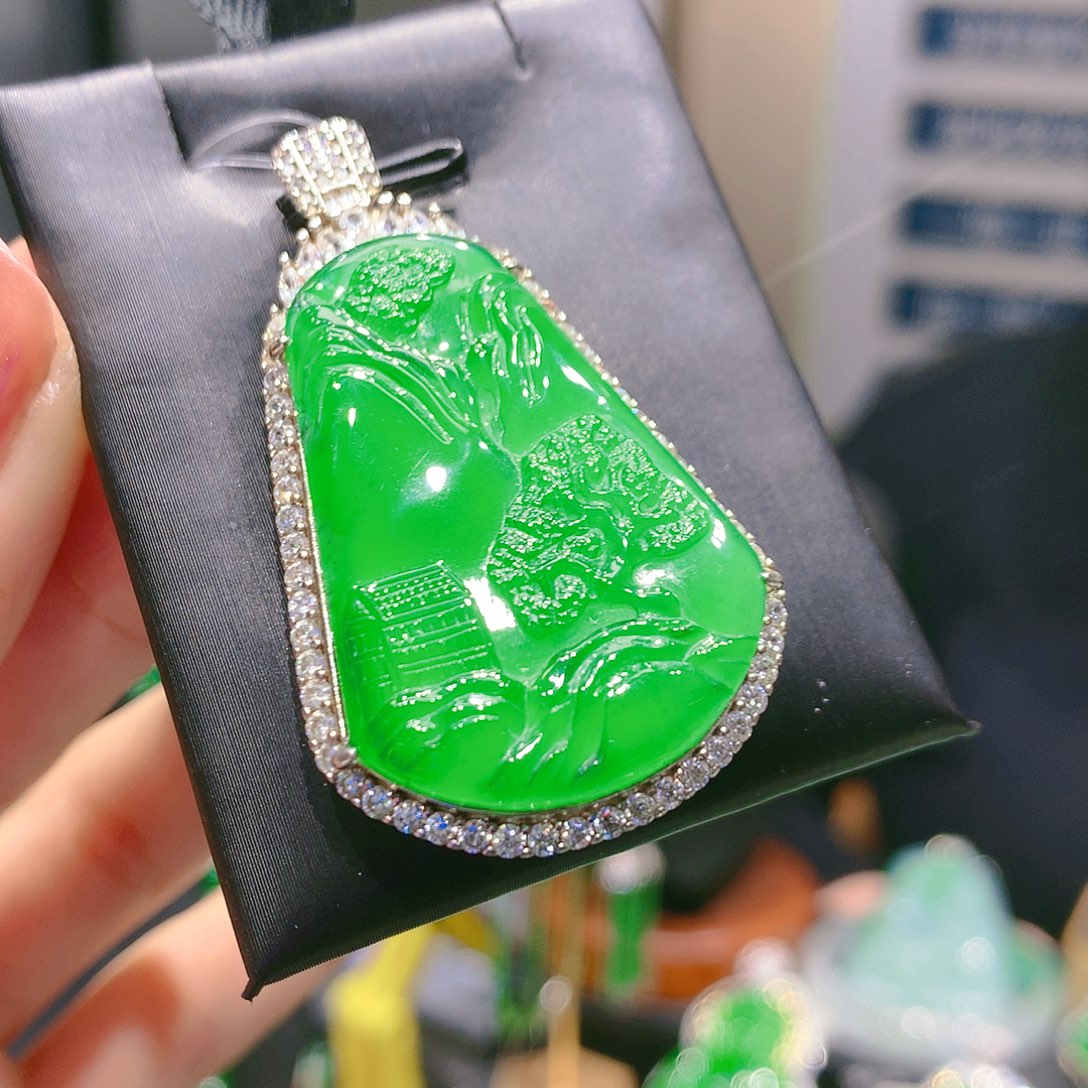 翡翠颈饰银S925镶嵌7甄选qj