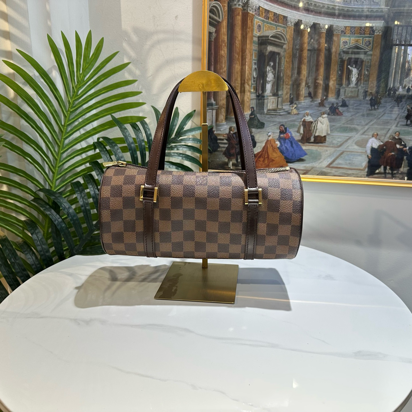 95新 LouisVuitton/路易威登 御古屋/05822/棋盘格圆筒26 03年