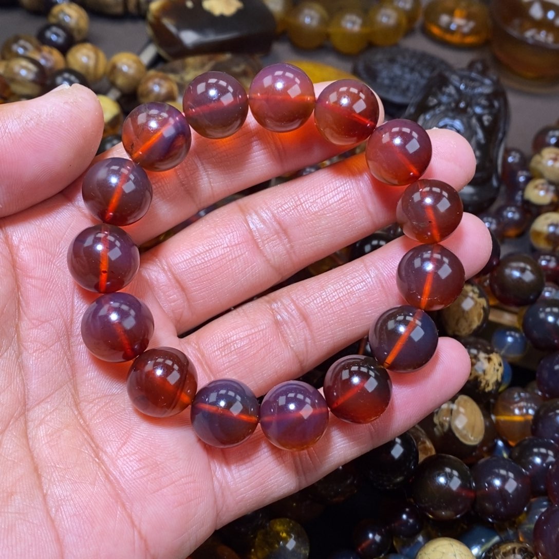 琥珀手链未镶嵌純