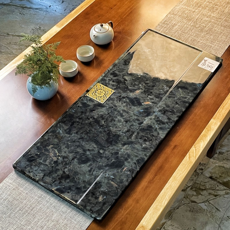 蓝翡翠（80*33）天然奢石茶盘 （1580优惠联系客服）