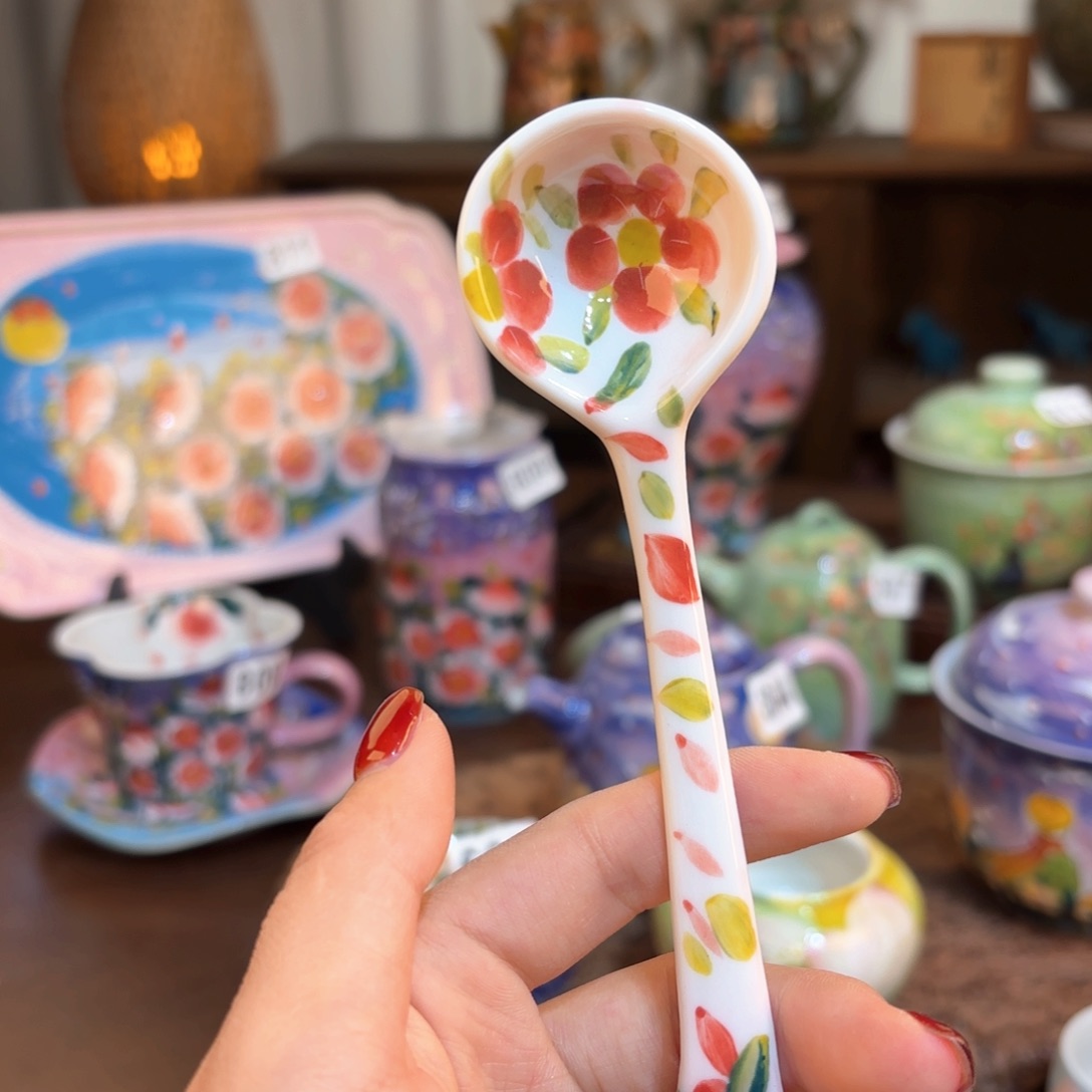 景德镇手绘高温釉下彩陶瓷茶具