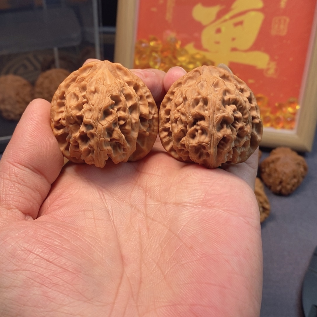 把件文玩核桃全品无修43尺苹果园
