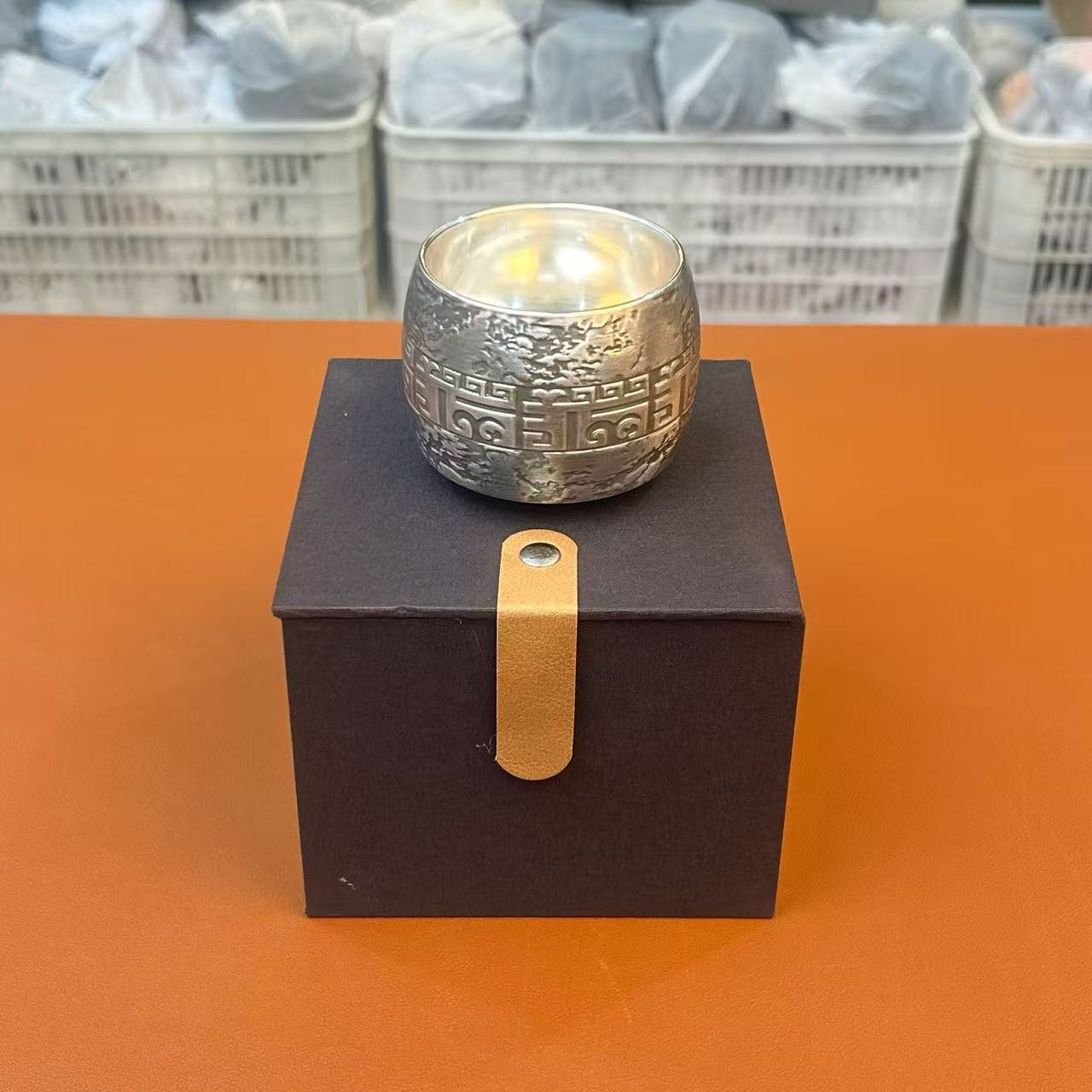 ZH1547-复古饕餮杯+礼盒