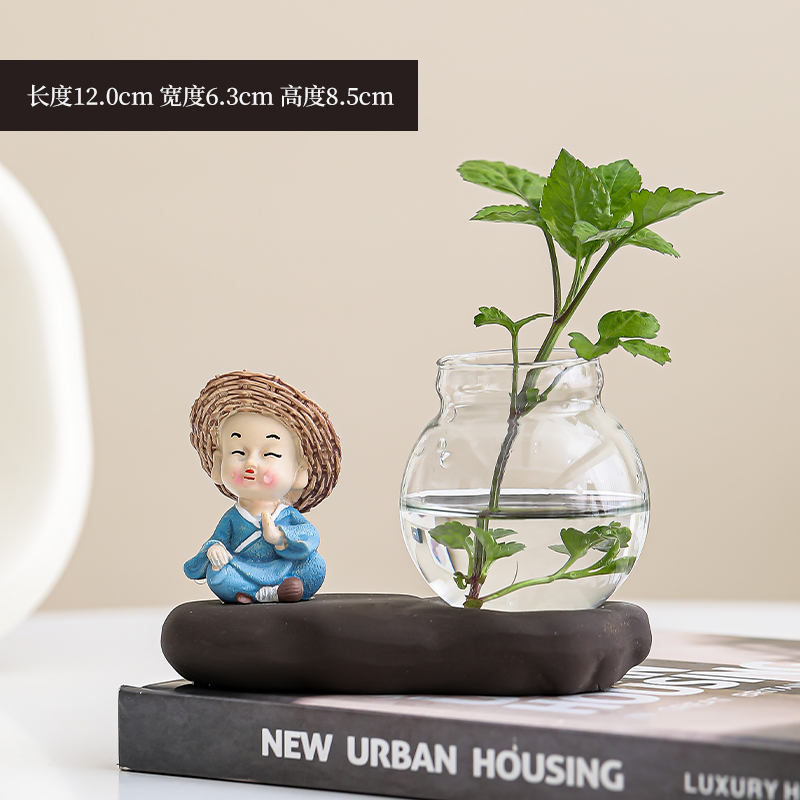 桌面可爱水培花瓶装饰摆件
