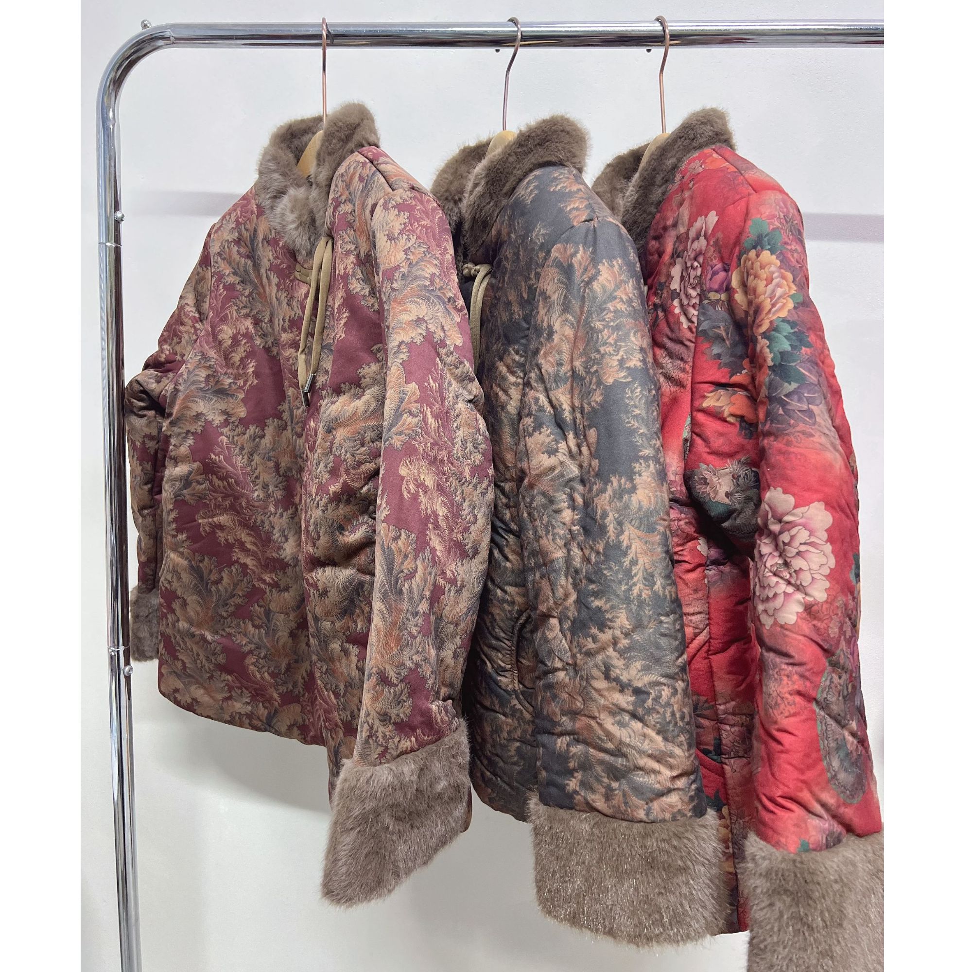 254 新中式长辈富贵花棉服