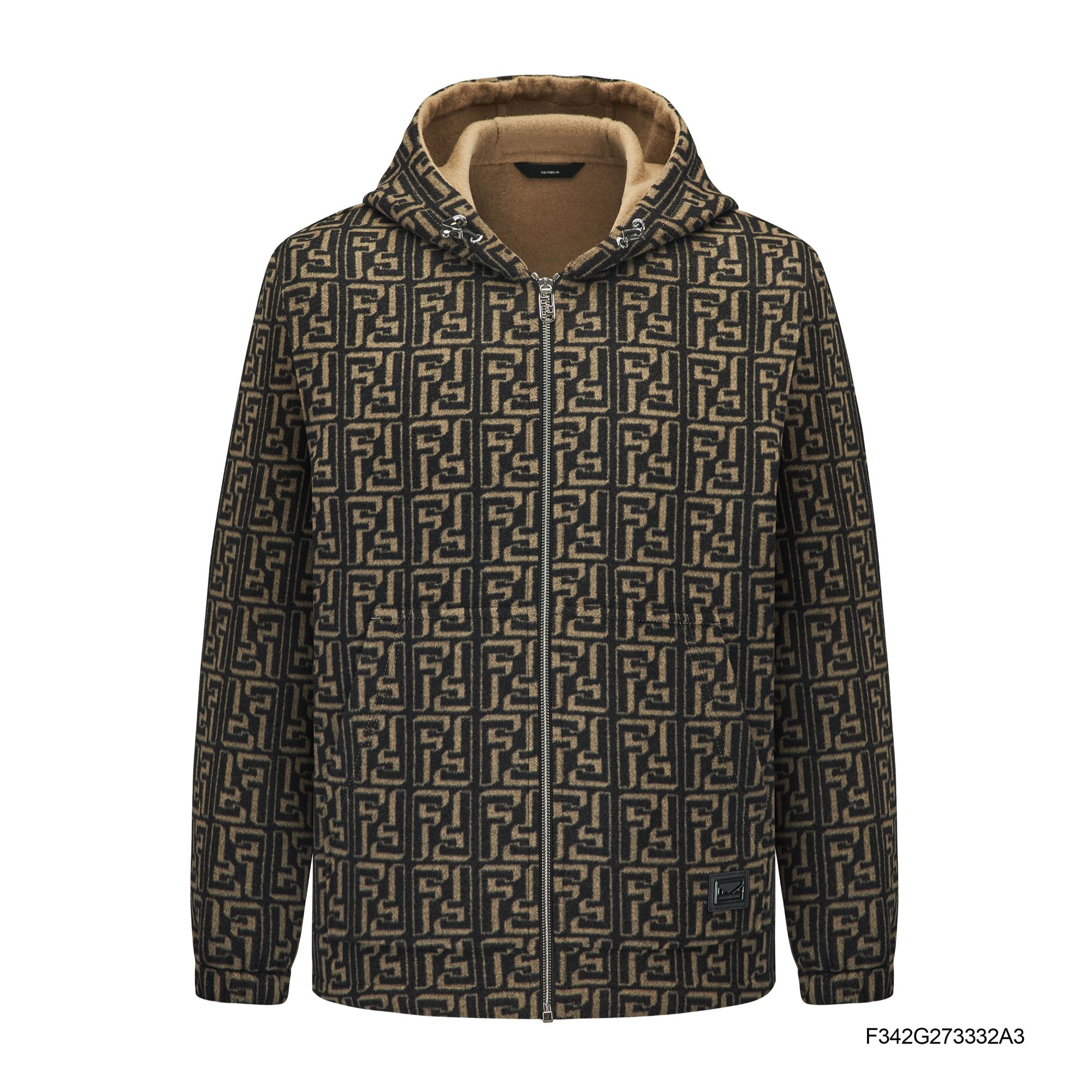 FENDILOR小怪兽2025年秋冬款男士毛尼保暖外套F342G273332A