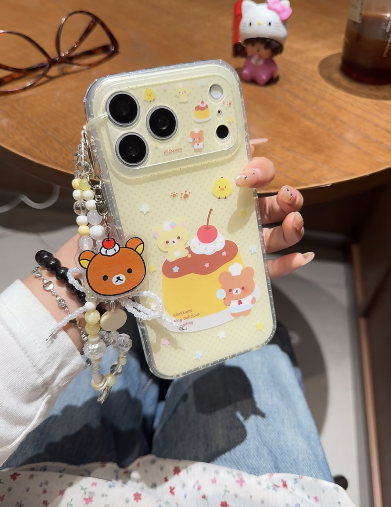 日韩ins布丁轻松熊适用iPhone15新款16手机壳17promax/13全包14女