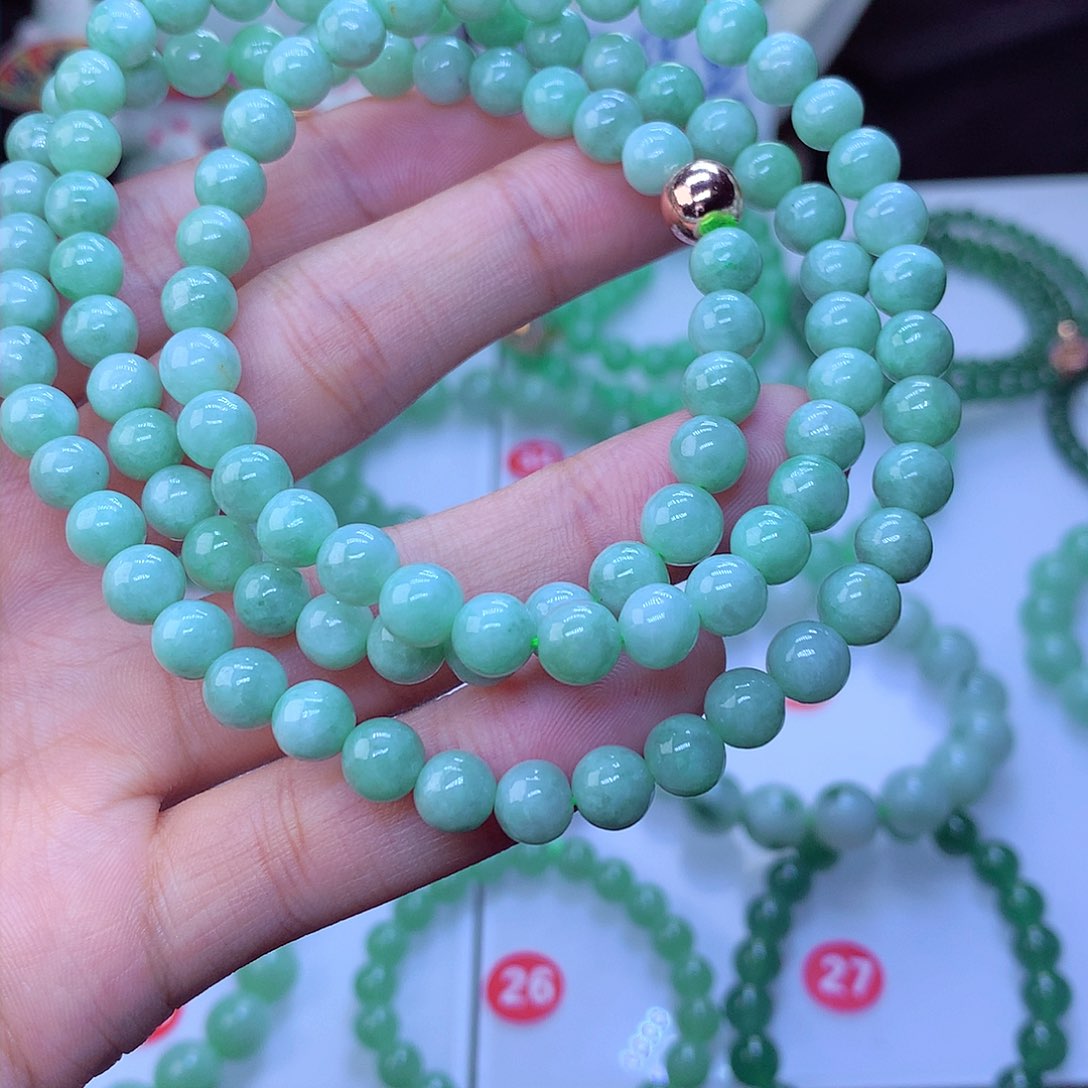 翡翠毛衣链未镶嵌