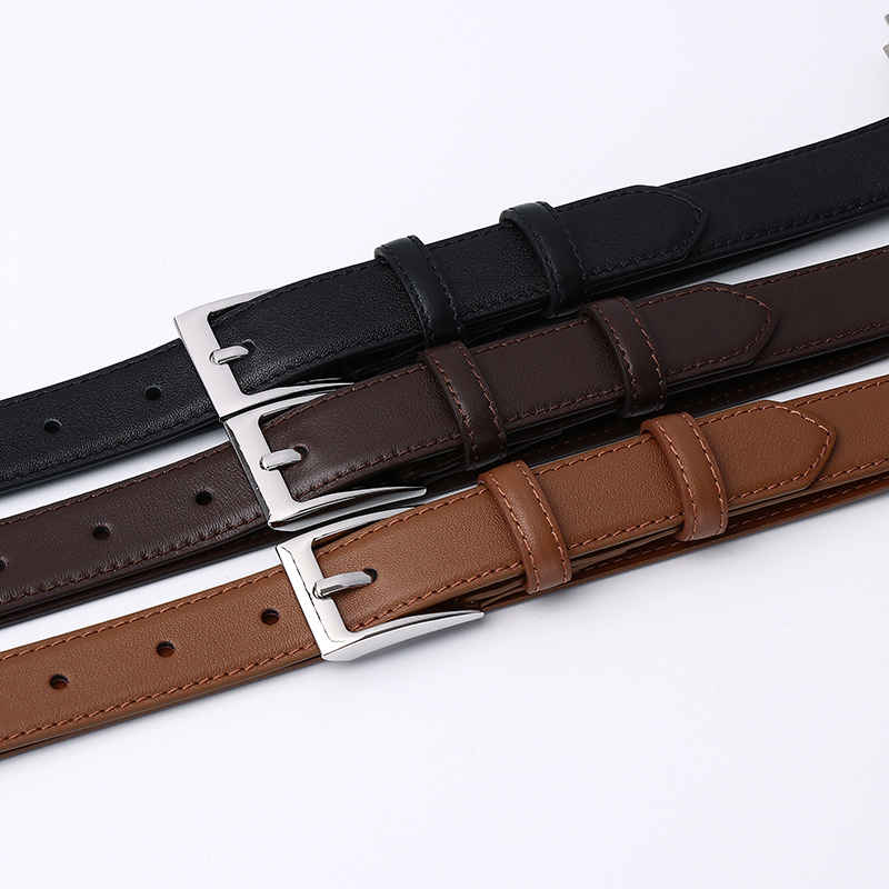 简约百搭时尚轻奢chic风皮带女真皮针扣头层牛皮高级感裤腰带女款