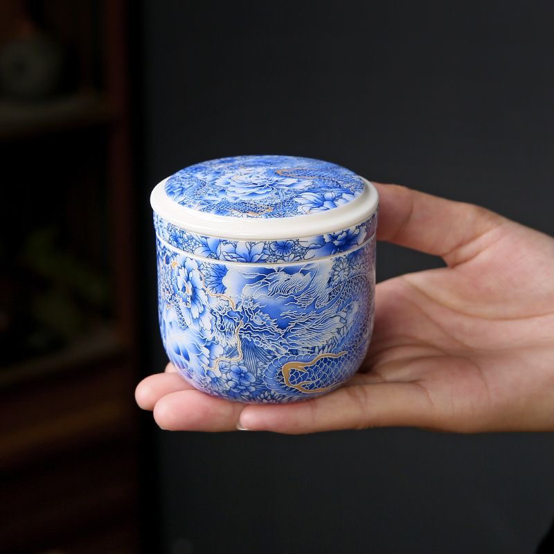 随手杯个人泡文创陶瓷泡茶杯茶水分离杯家用个人茶杯中秋节伴手礼