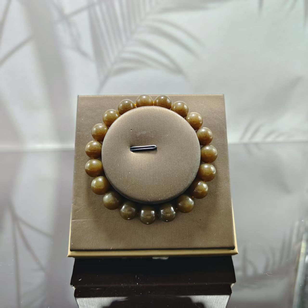 N和田玉圆珠手串（卡10）1017