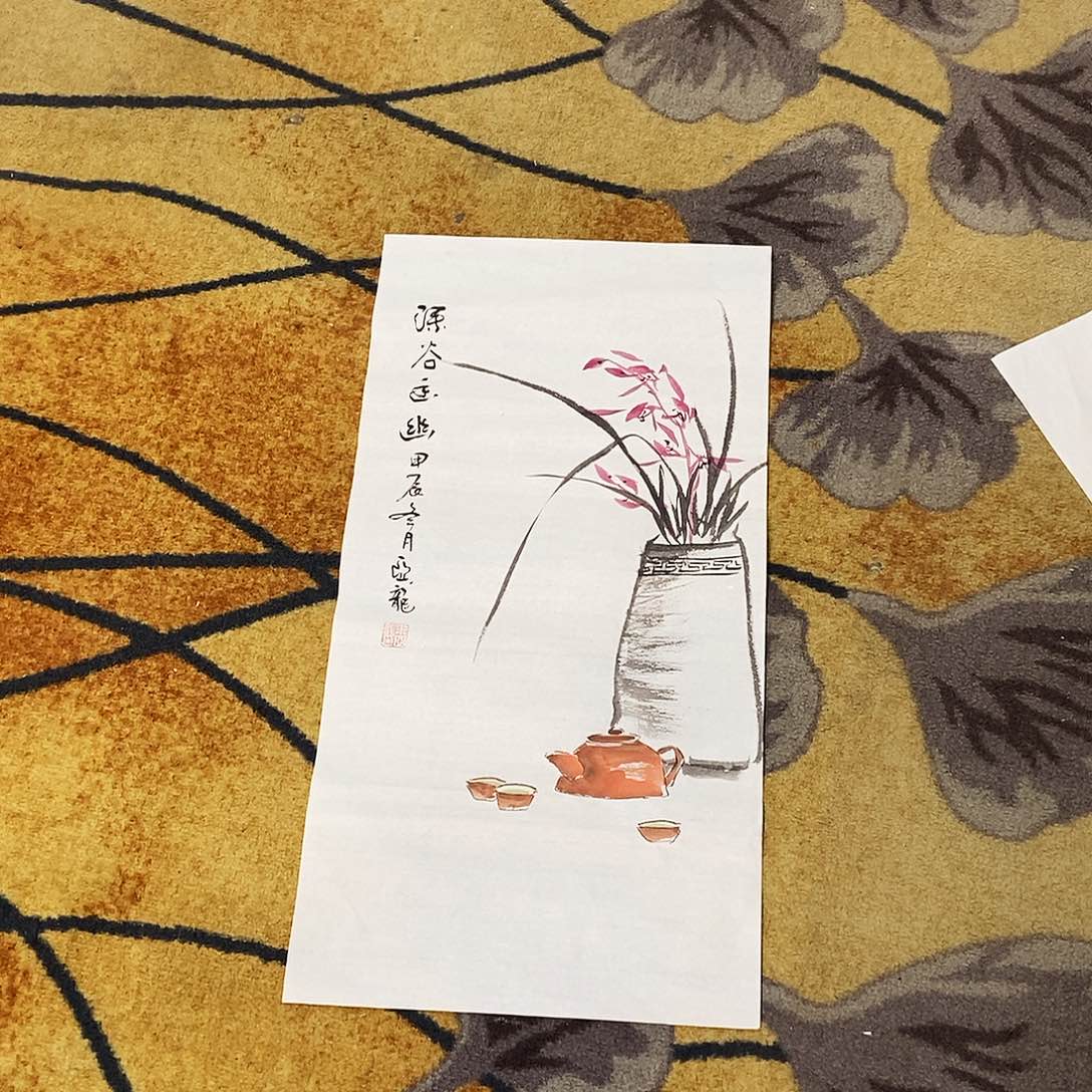 国画米亚龙34.68手绘画心