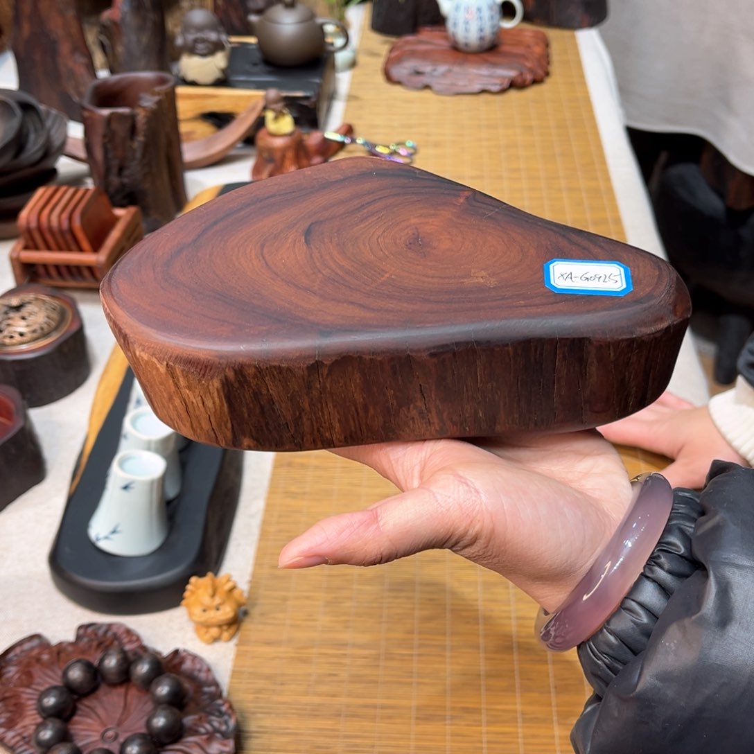 缅甸花梨壶承底座
