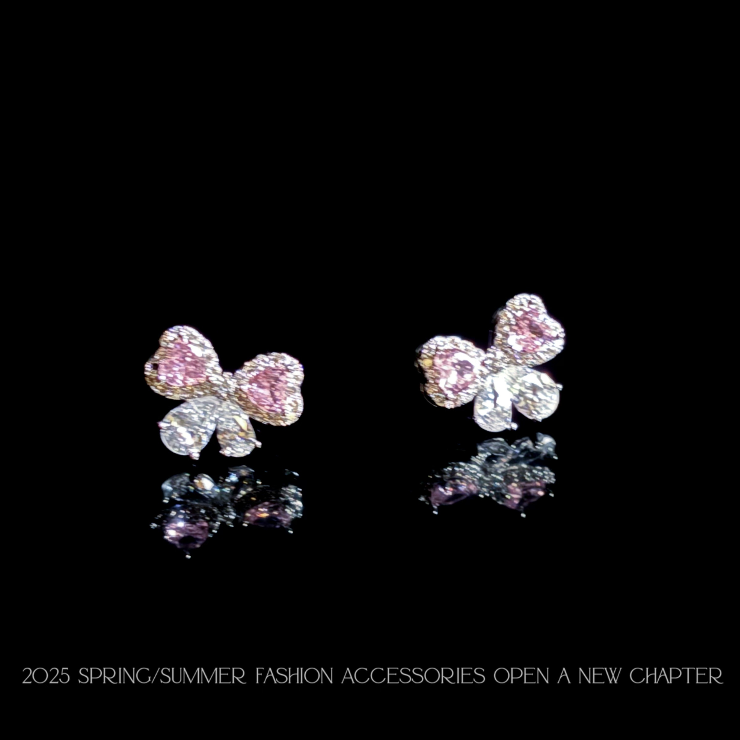 铜合金耳饰  镀k金 2025新款C6613【淘气蝶结】BABA BOX 耳钉