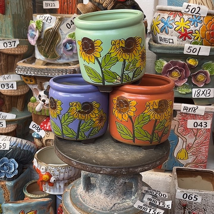 粗陶材质多肉花盆