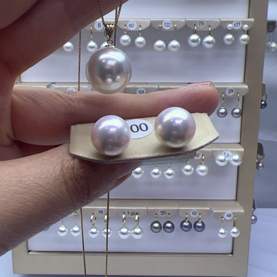 淡水珍珠耳饰18K金镶嵌