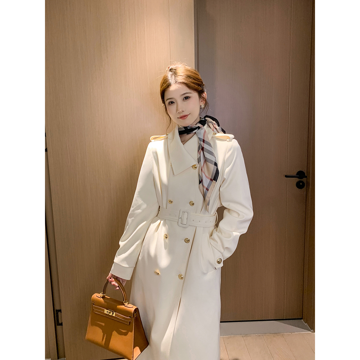 SHAOER【爱丁堡风衣】英伦风高级感中长款风衣羽绒S725T21341