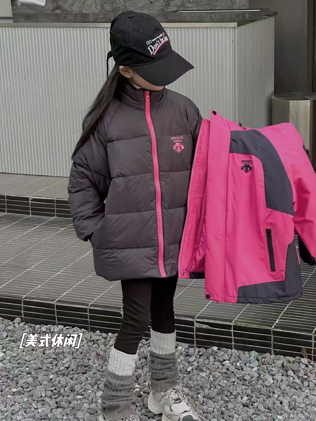 秋冬款加绒外套派克服儿童男童高品质重磅连帽加厚中大童