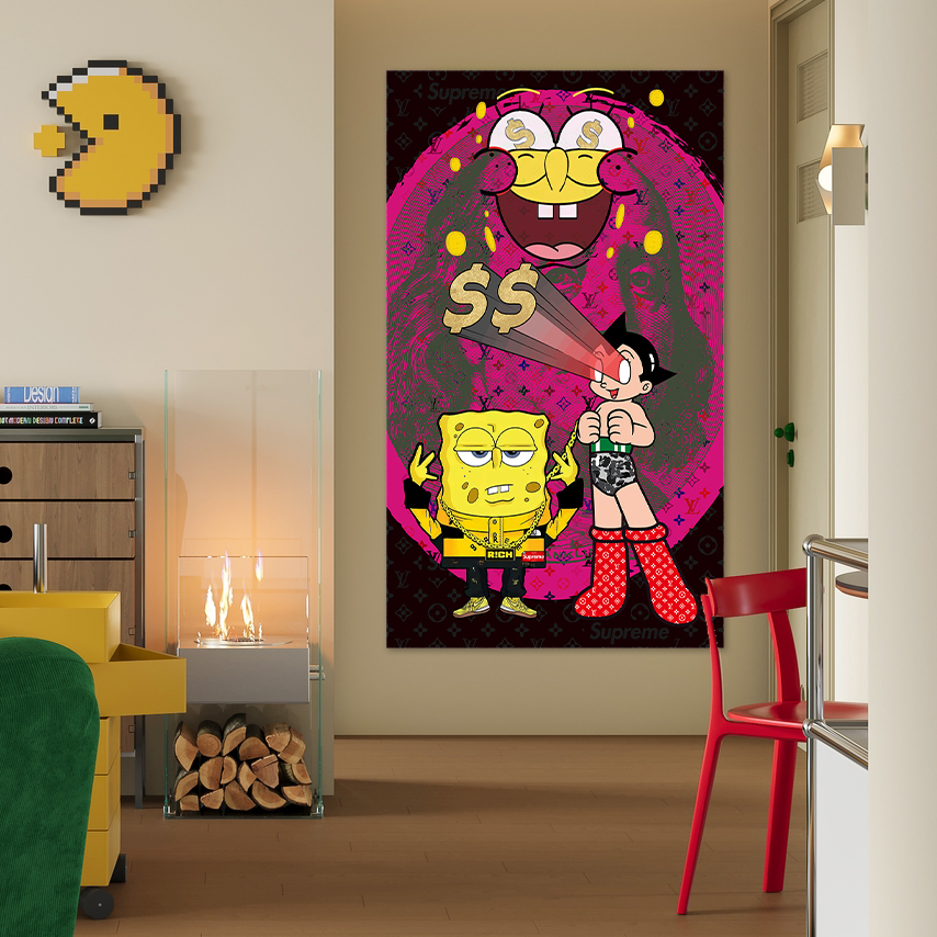 疯马流ART|艺术家RJ.Cgeek亲签限量发行版画波普潮流艺术作品