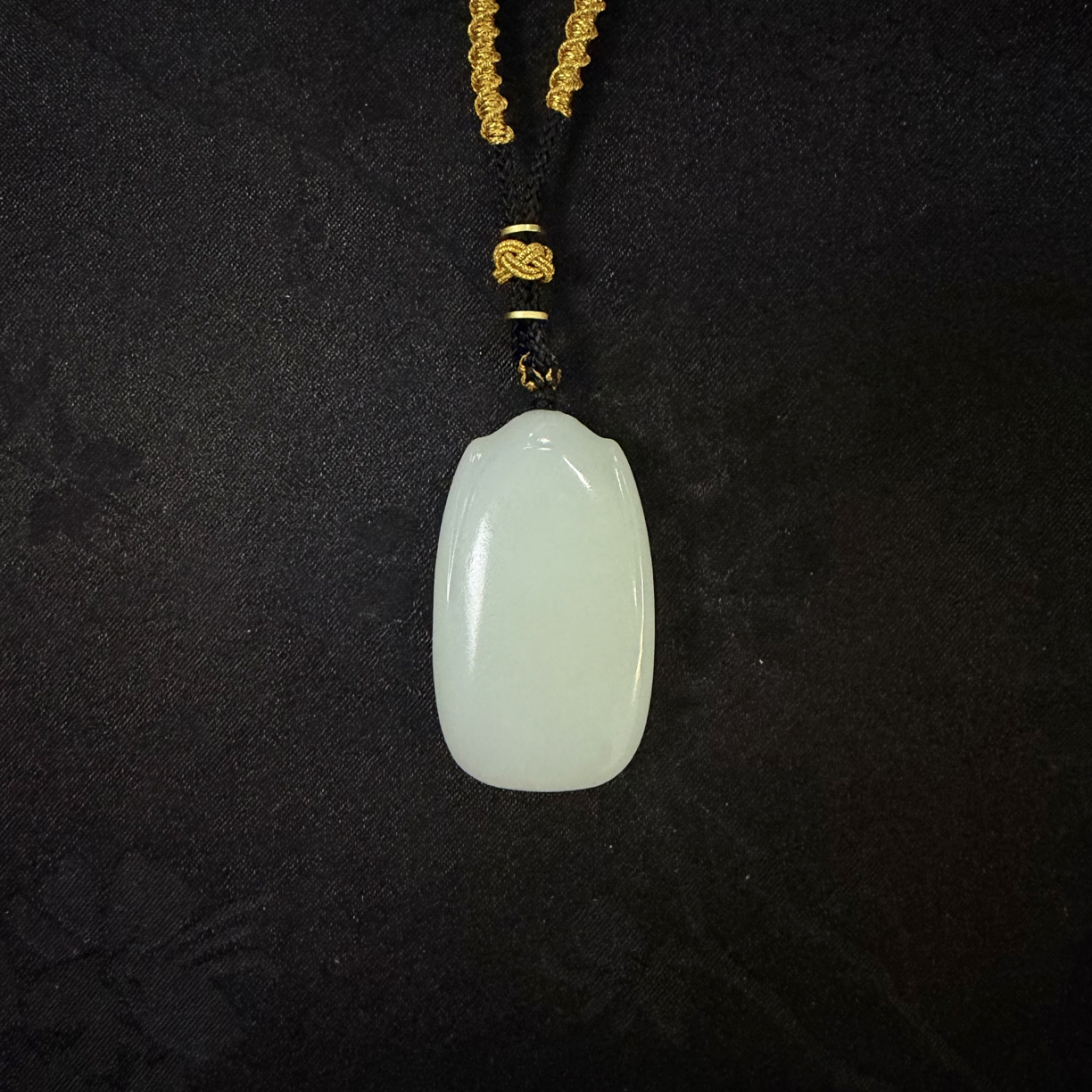 WSP029和田玉白玉无事牌吊坠单珠41.7X24.5X