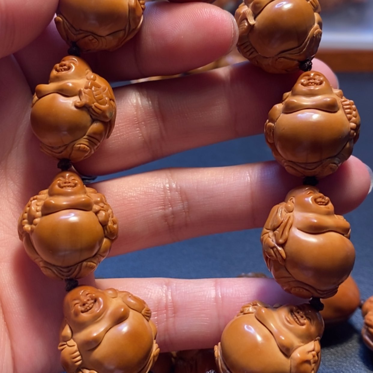 【闪购商品】橄榄核手串/手链苏工名家高货水晶核大肚自在弥勒