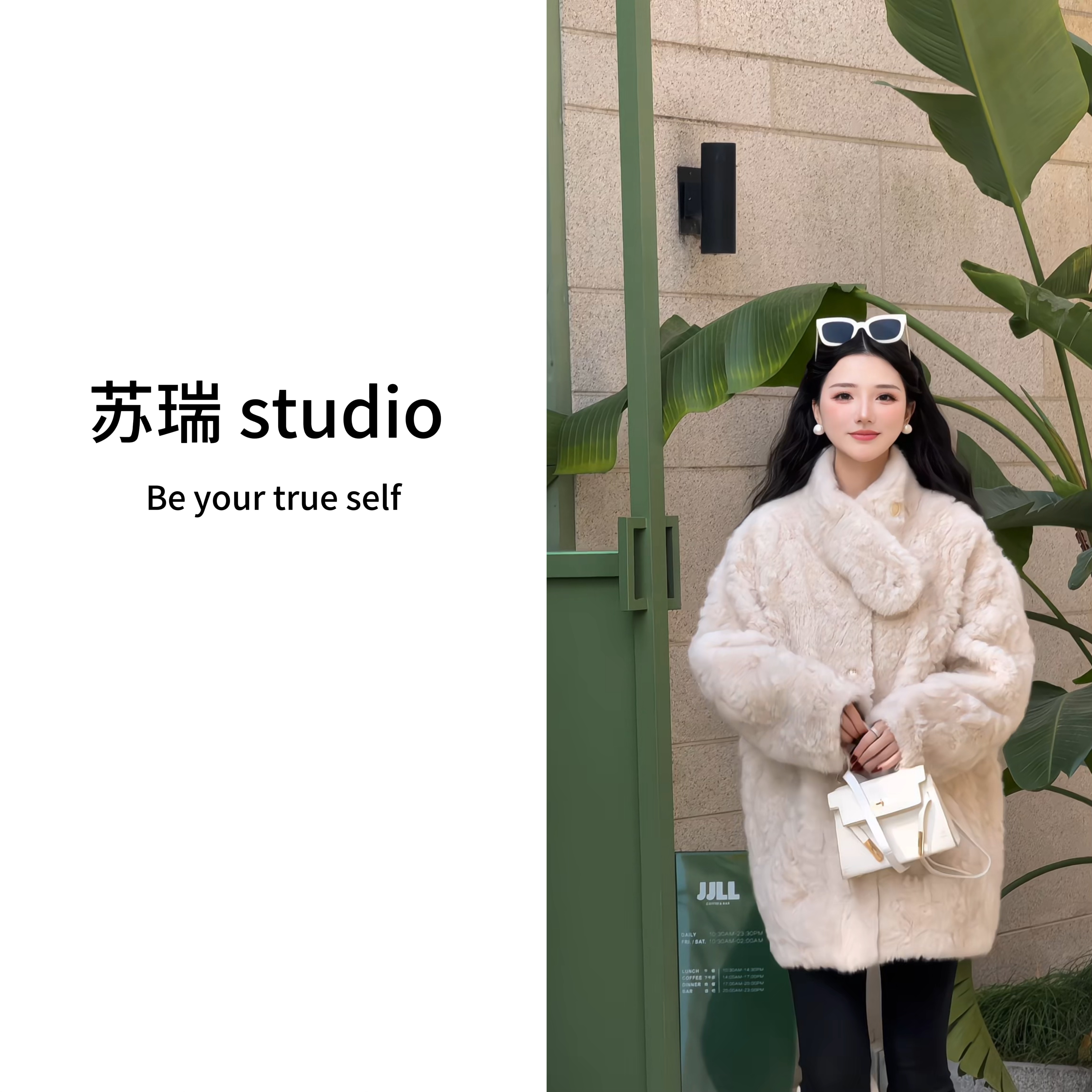 人造皮草 2025冬季新款外套女环保毛花狐貂保暖短外套翻领毛毛