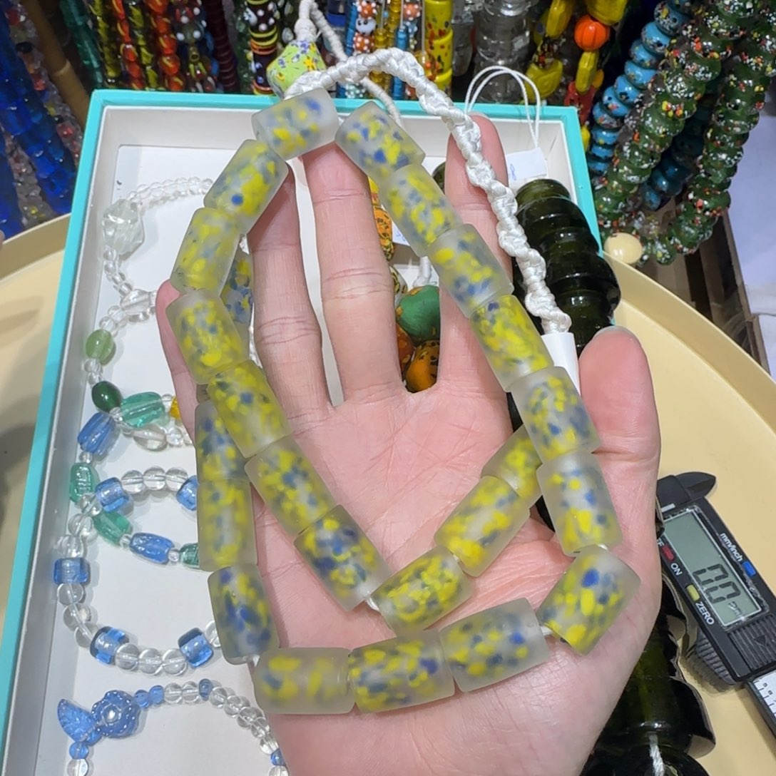 琉璃非金属磨砂油画管琉璃珠