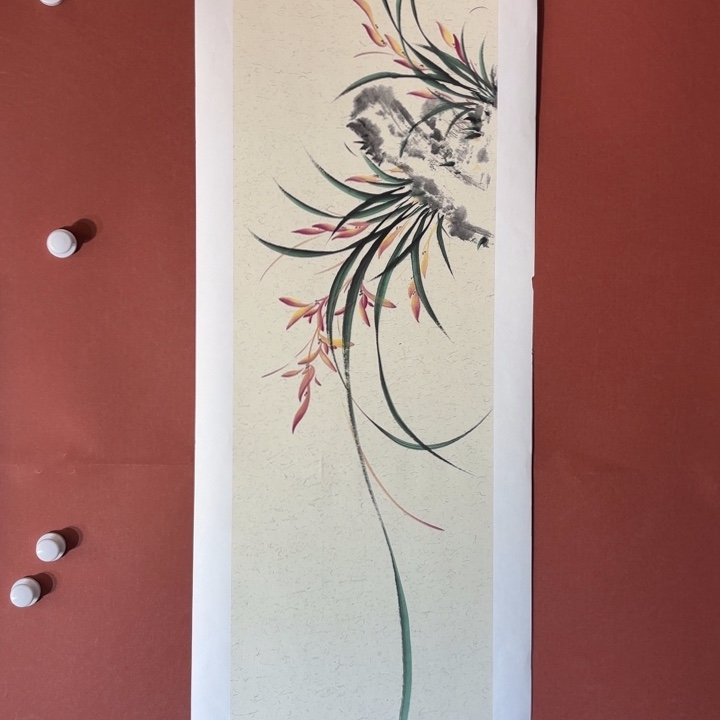 国画听兰老师花鸟