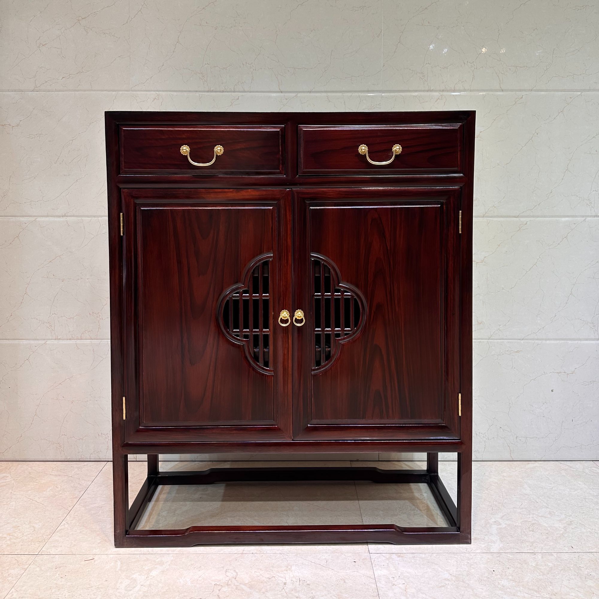 南美黑酸枝88长新中式东阳红木家具鞋柜